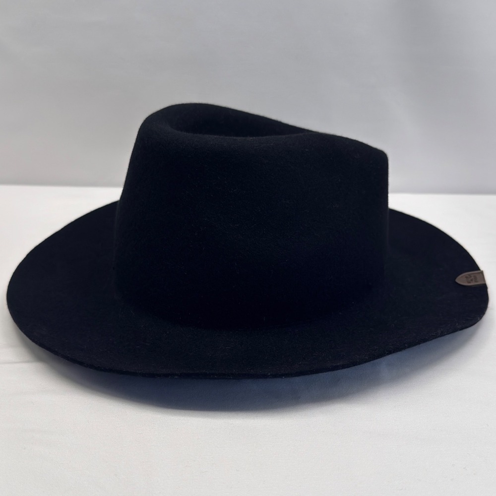 Brixton x Fender Jaguar Black Felt Fedora Wide Brim Hat Mens Guitar Pick Holder